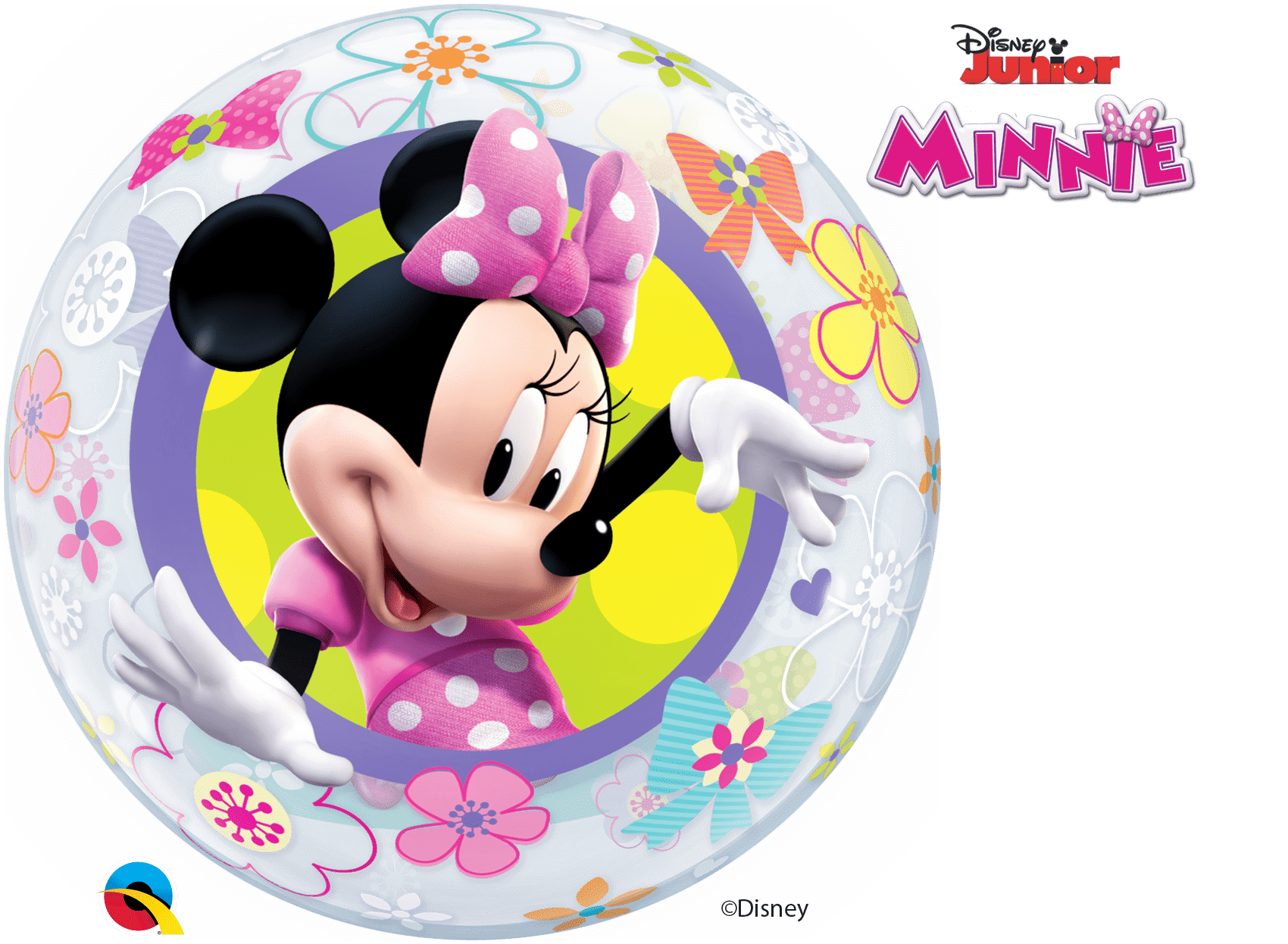 Qualatex Mylar & Foil 22" Disney Minnie Mouse Bow-Tique Bubble Balloon