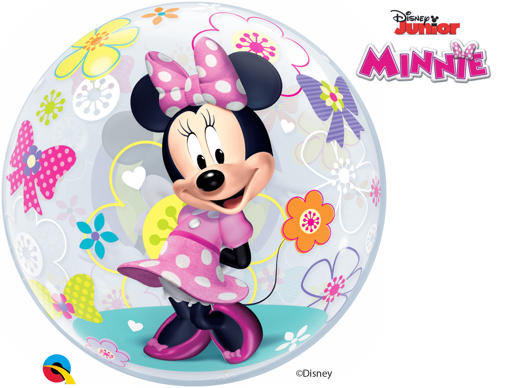 Qualatex Mylar & Foil 22" Disney Minnie Mouse Bow-Tique Bubble Balloon