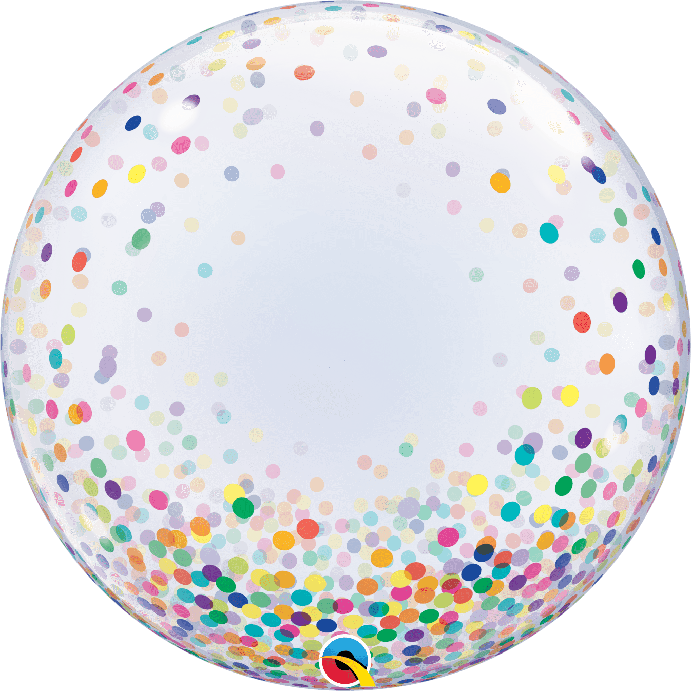 Qualatex Mylar & Foil 24" Colorful Confetti Dots Bubble Balloon