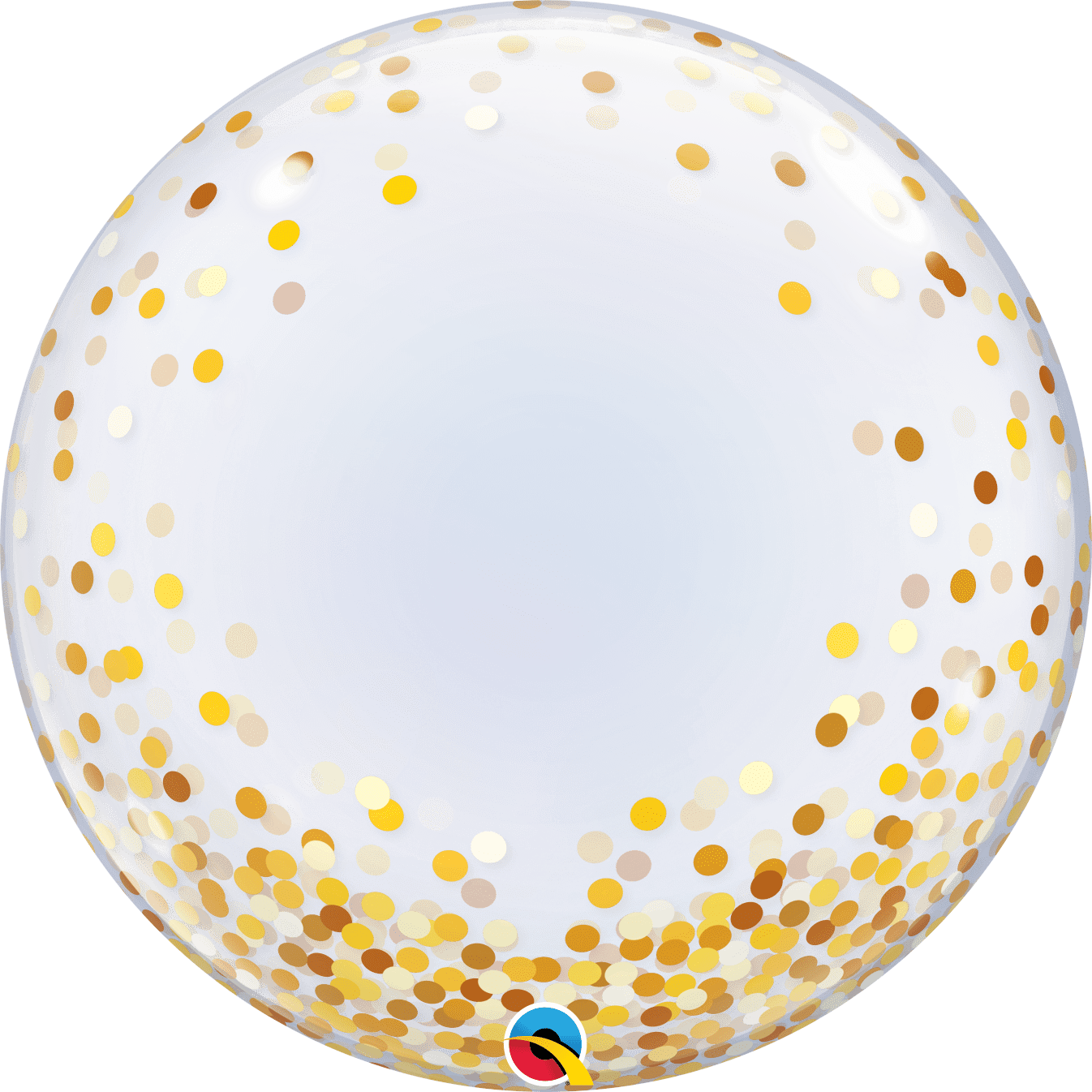 Qualatex Mylar & Foil 24" Gold Confetti Dots Bubble Balloon