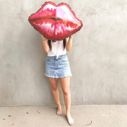 Qualatex Mylar & Foil 30" Big Red Kissy Lips Balloon