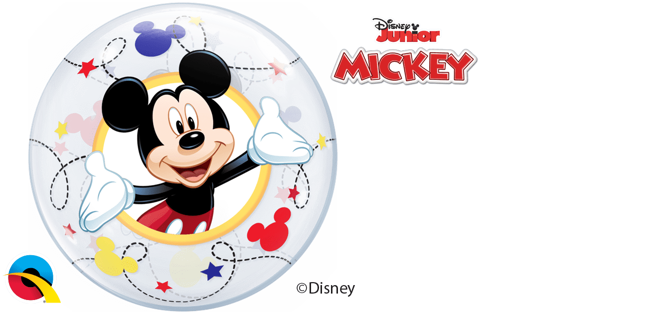 Qualatex Mylar & Foil Air-Fill Disney Mickey 12″ Bubble Balloon (10 pack)