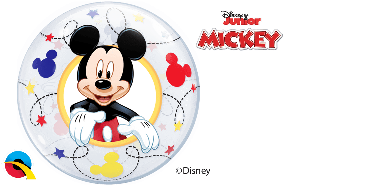 Qualatex Mylar & Foil Air-Fill Disney Mickey 12″ Bubble Balloon (10 pack)