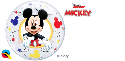 Qualatex Mylar & Foil Air-Fill Disney Mickey 12″ Bubble Balloon (10 pack)