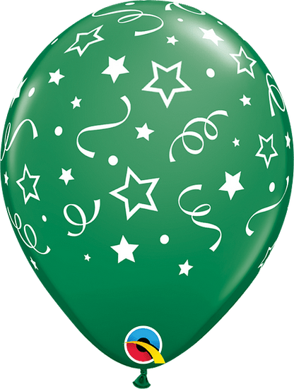 Qualatex Mylar & Foil Carnival Assortment 11in Stars Dots Confetti Carnival Assortment 11″ Balloons (50 count)