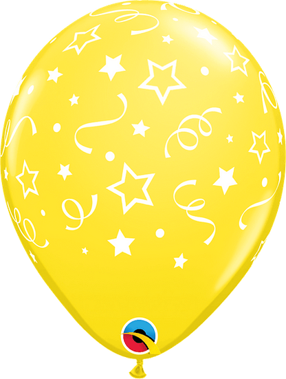 Qualatex Mylar & Foil Carnival Assortment 11in Stars Dots Confetti Carnival Assortment 11″ Balloons (50 count)