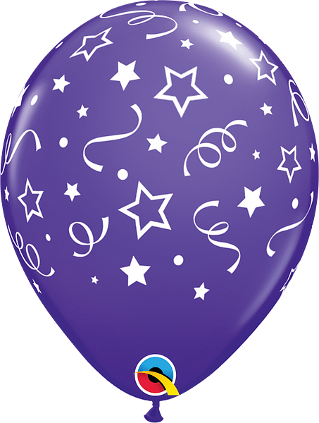 Qualatex Mylar & Foil Carnival Assortment 11in Stars Dots Confetti Carnival Assortment 11″ Balloons (50 count)