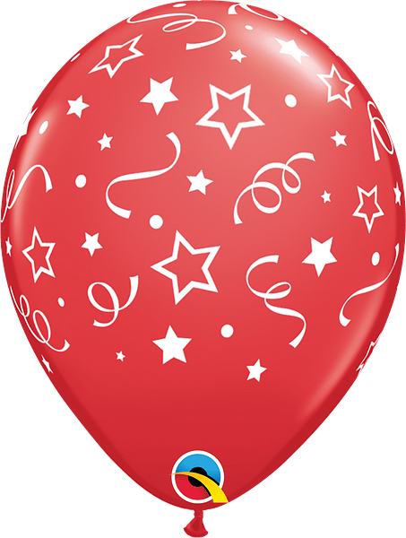 Qualatex Mylar & Foil Carnival Assortment 11in Stars Dots Confetti Carnival Assortment 11″ Balloons (50 count)