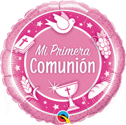Qualatex Mylar & Foil Comunión Rosado 18″ Balloon