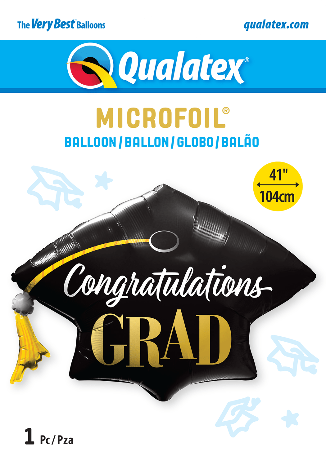 Qualatex Mylar & Foil Congratulations Grad Graduation Cap 41″ Balloon