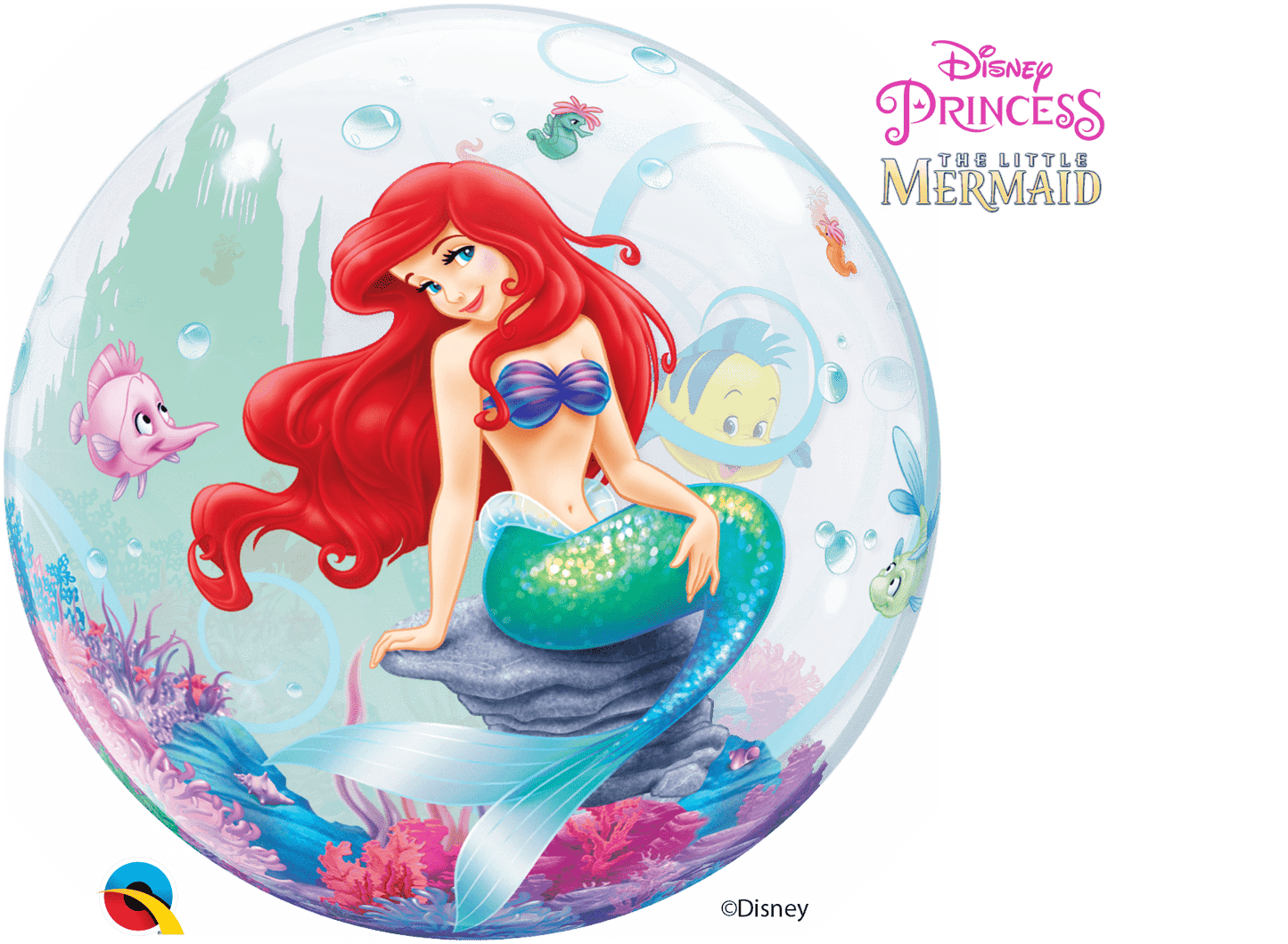 Qualatex Mylar & Foil Disney The Little Mermaid 22″ Bubble Balloon