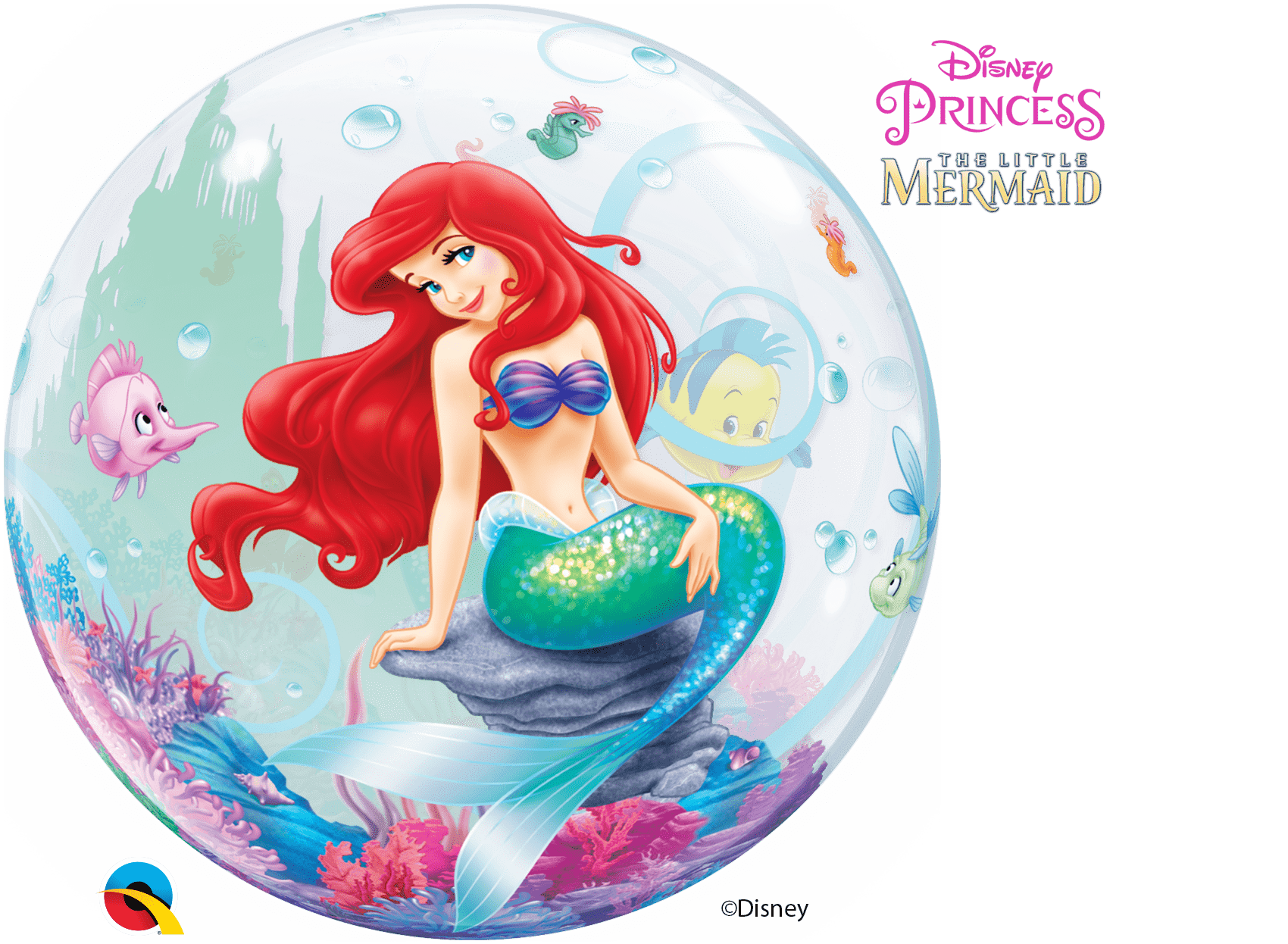 Qualatex Mylar & Foil Disney The Little Mermaid 22″ Bubble Balloon