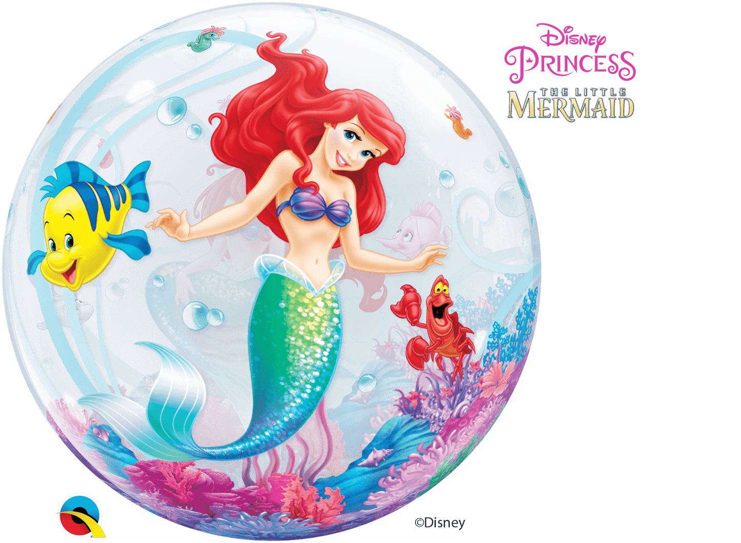 Qualatex Mylar & Foil Disney The Little Mermaid 22″ Bubble Balloon