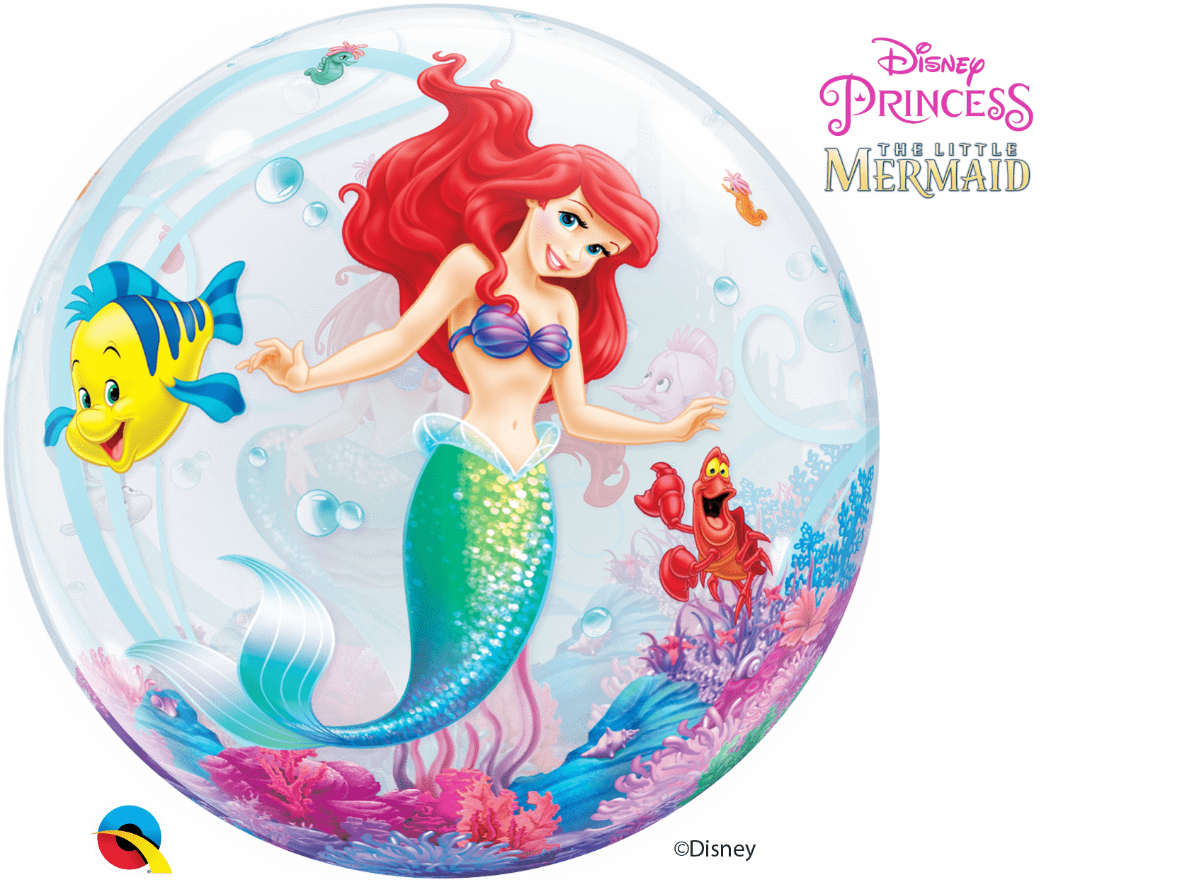 Qualatex Mylar & Foil Disney The Little Mermaid 22″ Bubble Balloon