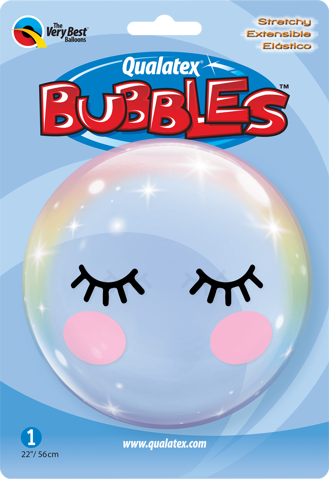 Qualatex Mylar & Foil Eyelashes Bubble 22″ Bubbles Balloon