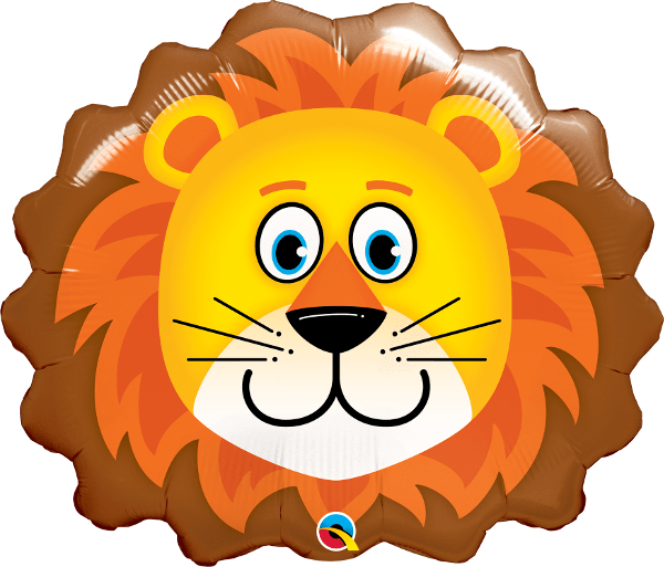 Qualatex Mylar & Foil Lion Head Mini Shape (requires heat-sealing) 14″ Balloon