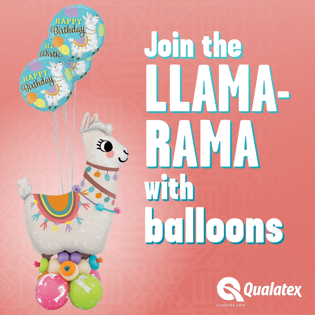 Qualatex Mylar & Foil Loveable Llama 45″ Balloon