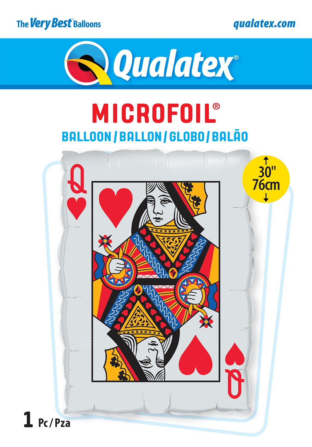 Qualatex Mylar & Foil Playing Card Queen of Hearts Ace of Spade 30″ Balloon