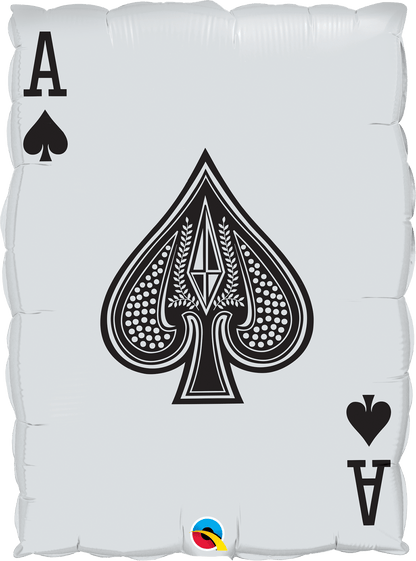 Qualatex Mylar & Foil Playing Card Queen of Hearts Ace of Spade 30″ Balloon