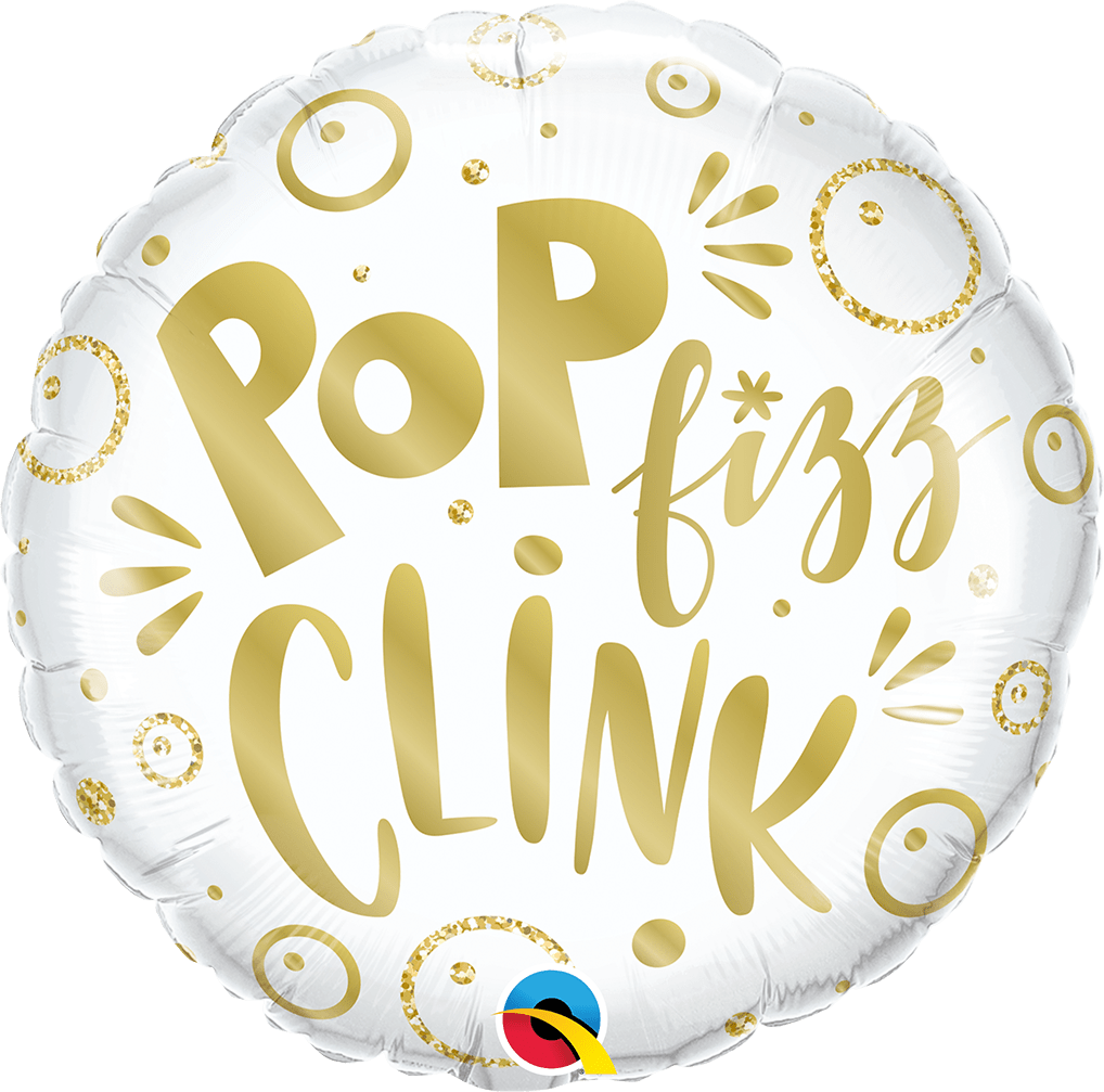 Qualatex Mylar & Foil Pop Fizz Clink 18″ Balloon