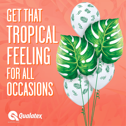 Qualatex Mylar & Foil Tropical Philodendron Palm 21″ Foil Balloon