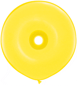 Qualatex Yellow GEO Donut 16" Latex Balloons (25)