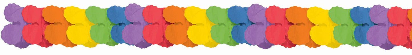Rainbow Paper Garland 12ft - Amscan