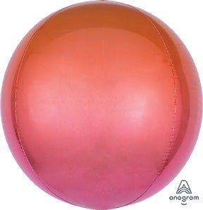 Red & Orange OMBRE ORBZ Foil  Balloon (PKG) - Anagram