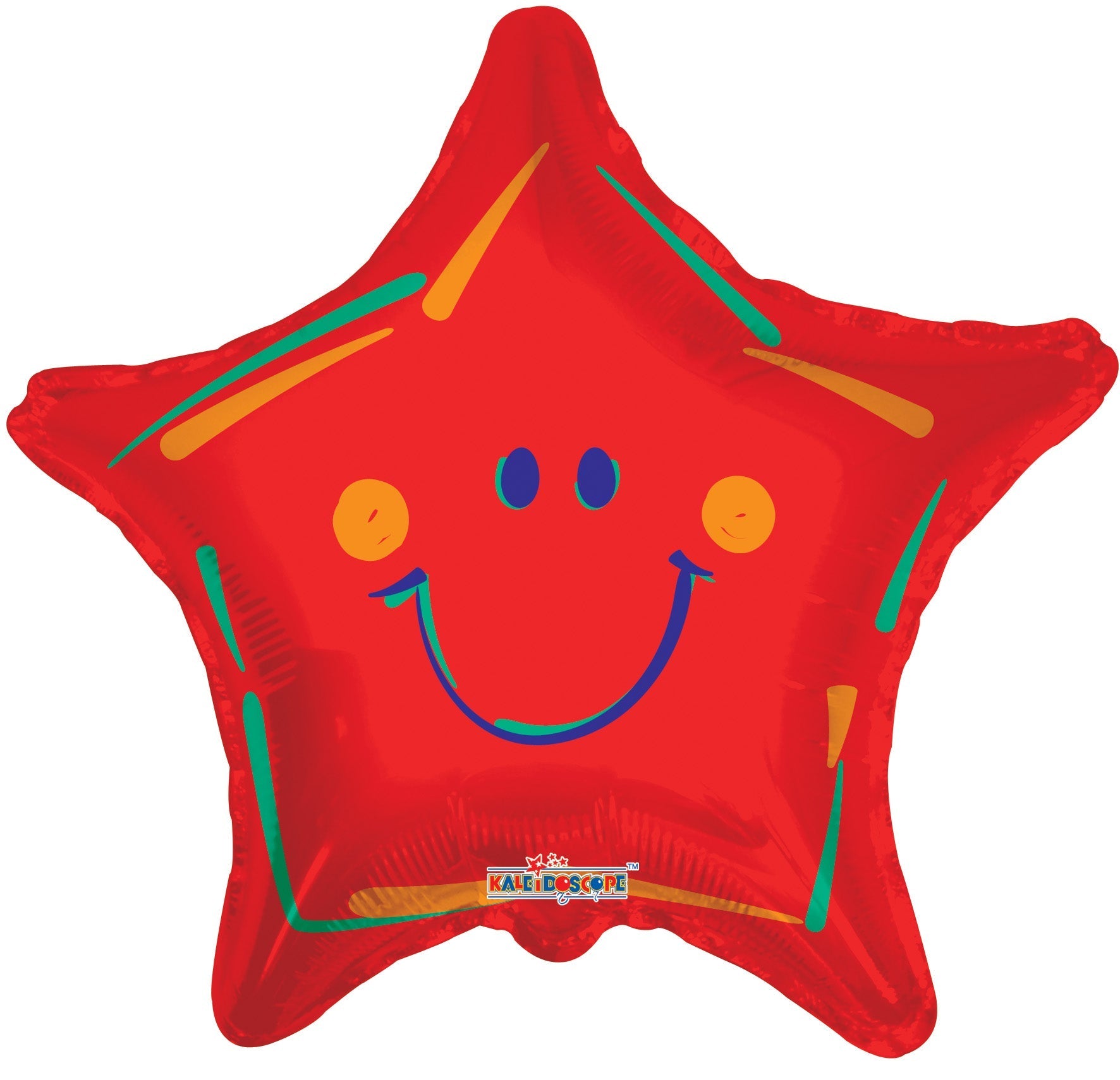 red SV Red Smiley Star 18″ Foil Balloons by Convergram from Instaballoons