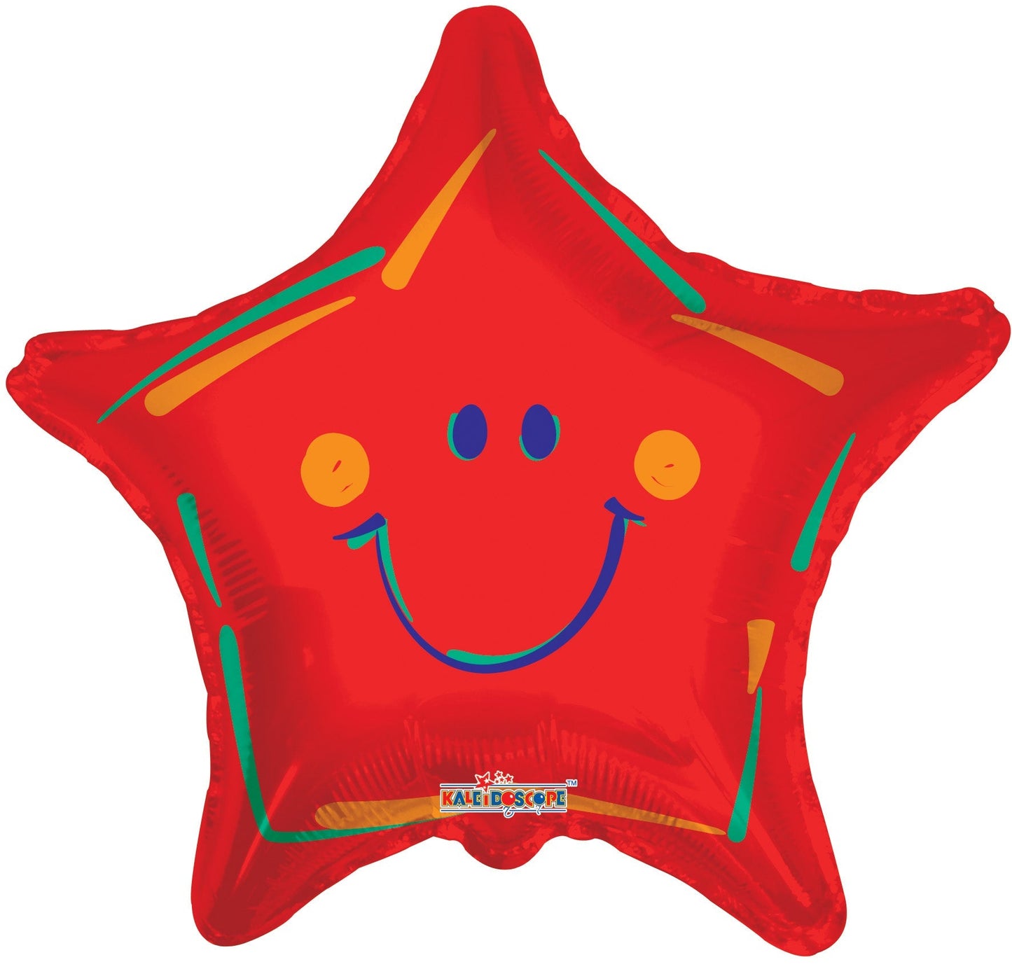 red SV Red Smiley Star 18″ Foil Balloons by Convergram from Instaballoons