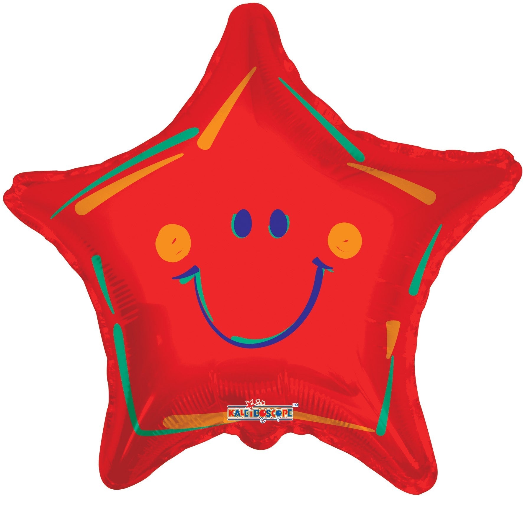 red SV Red Smiley Star 18″ Foil Balloons by Convergram from Instaballoons