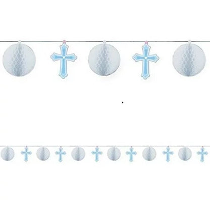 Religious Hnycmb Trimmer Blue by Amscan from Instaballoons
