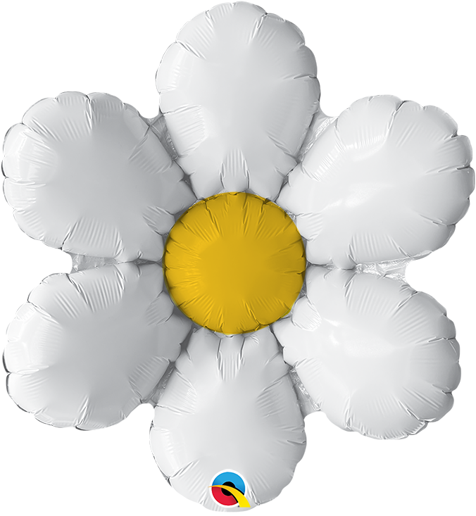 Retro Daisy (requires heat-sealing) 14″ Foil Balloon by Qualatex from Instaballoons