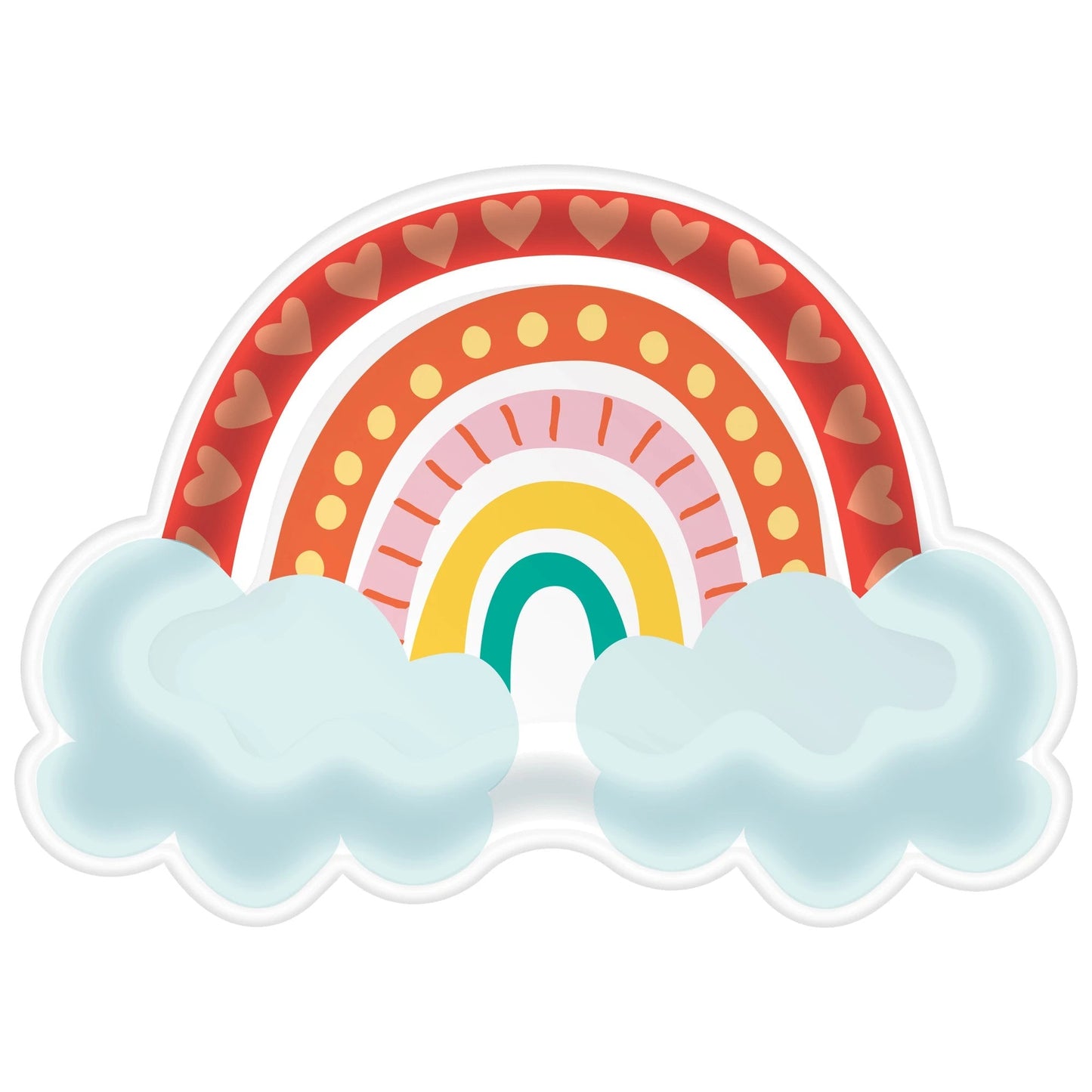 Retro Rainbow Shaped Plates by Amscan from Instaballoons