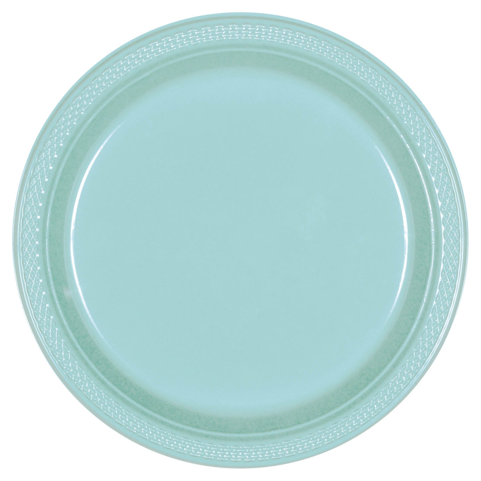 Robin's Egg Blue Plastic Plates 10″ by Amscan from Instaballoons