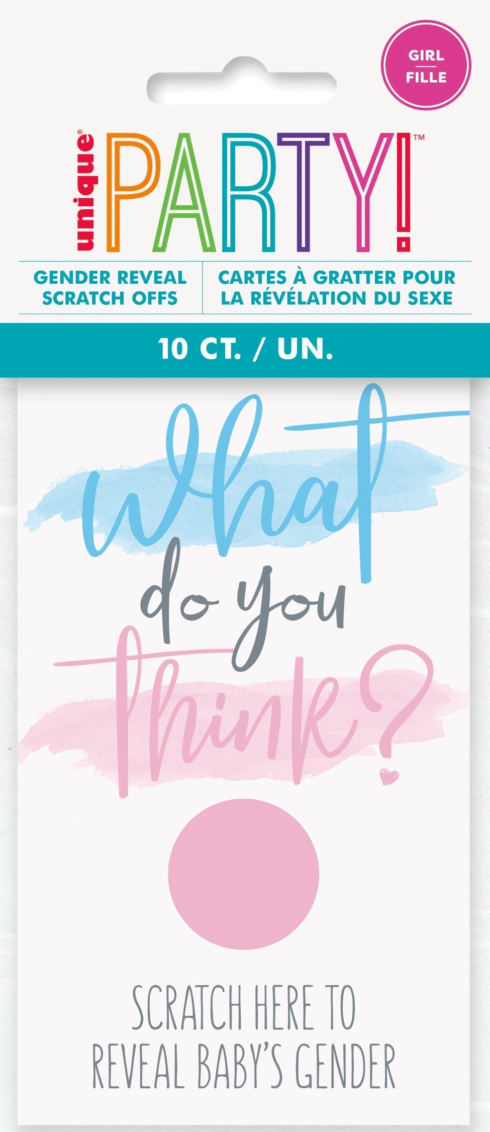 Scratch Off Gender Reveal Game - Girl by Unique from Instaballoons