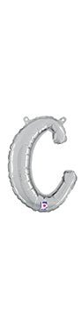 Script Letter C - Silver - Betallic