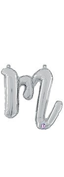 Script Letter M - Silver - Betallic