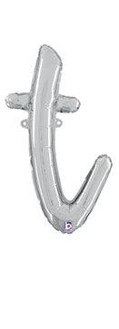Script Letter T - Silver - Betallic