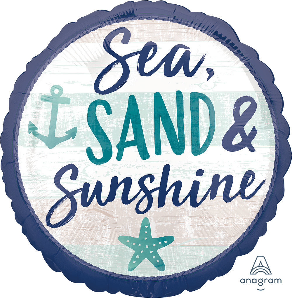 Sea Sand and Sunshine 18″ Foil Balloon by Anagram from Instaballoons