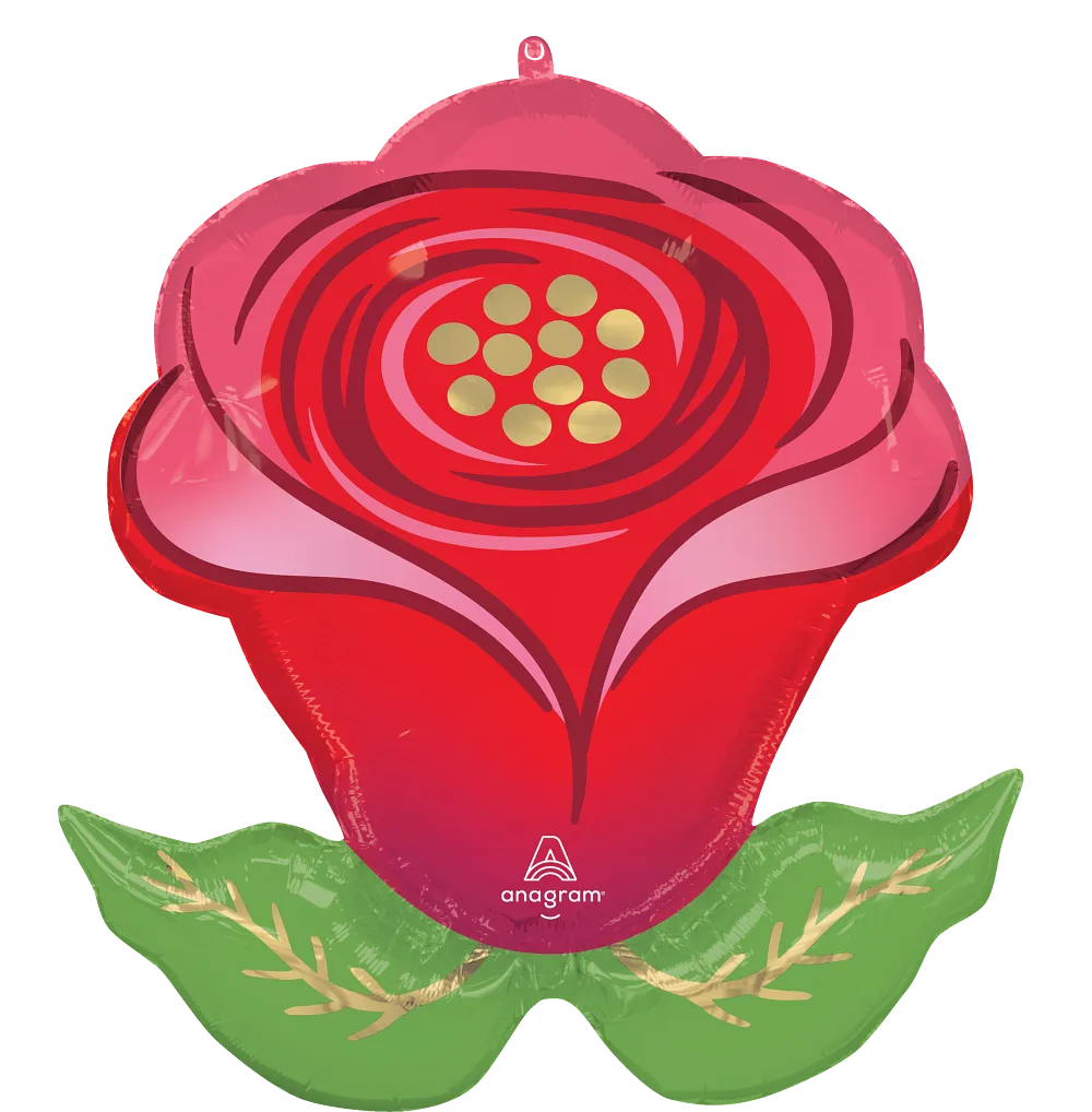 Sending Flowers Rose 30″ Foil Balloon by Anagram from Instaballoons
