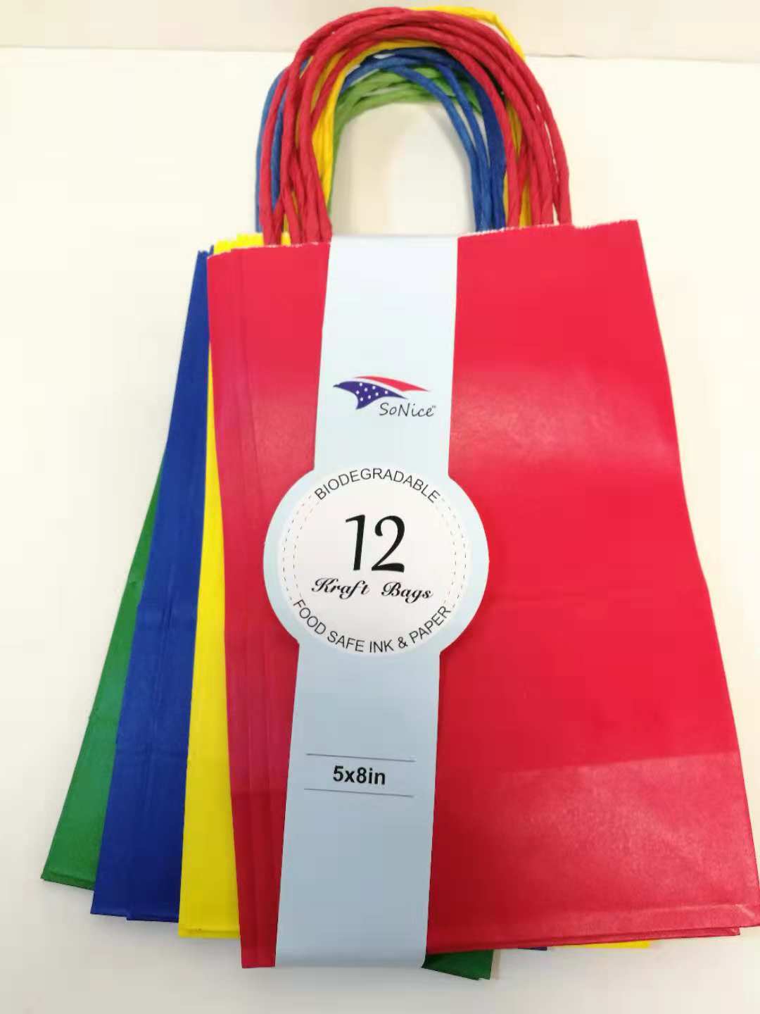 Small Paper Kraft Bags Assorted Colors by SoNice from Instaballoons