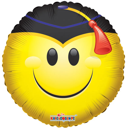 Smiley Grad Graduation 18″ Foil Balloon by Convergram from Instaballoons