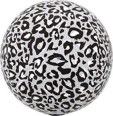 Snow Leopard Animalz ORBZ Dimensional Round Foil Balloon - Anagram