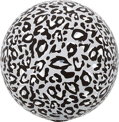 Snow Leopard Animalz ORBZ Dimensional Round Foil Balloon - Anagram