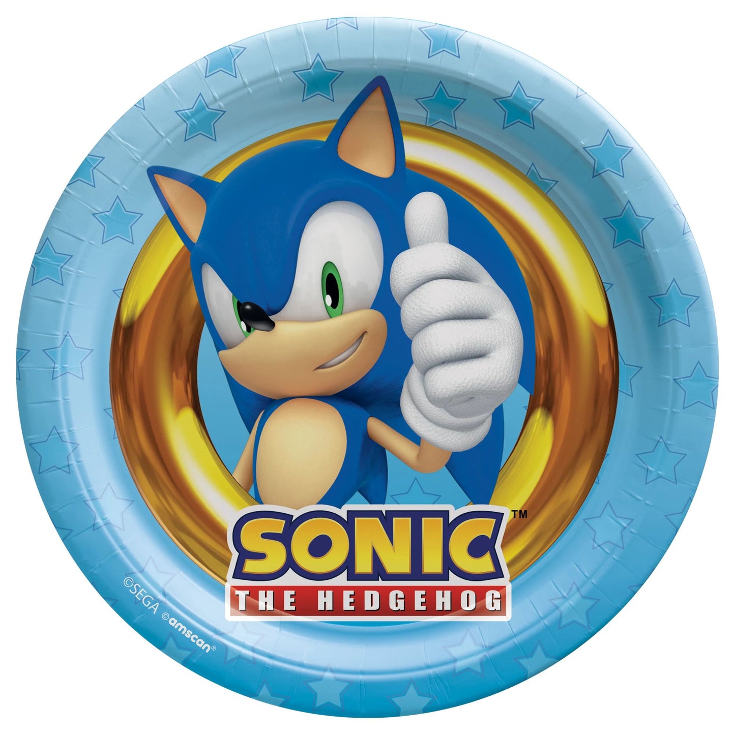 7" Paper Plates - Sonic (8ct) - Amscan