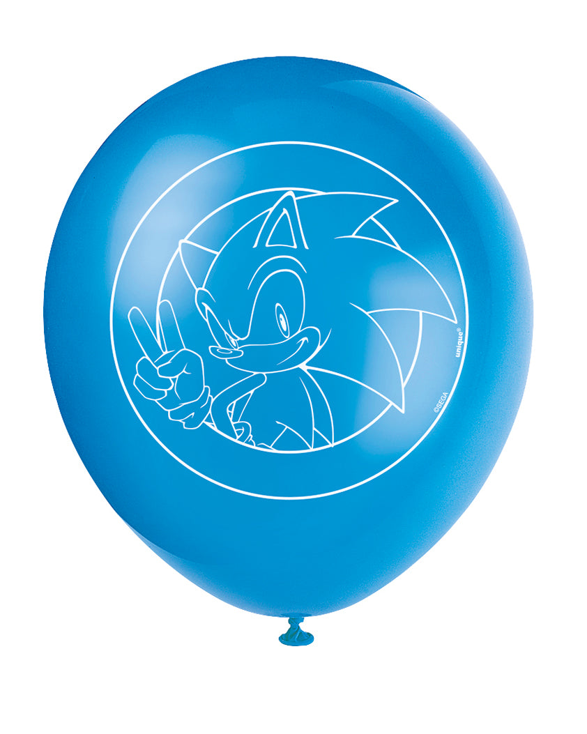 Sonic the Hedgehog 12″ Latex Balloons by Unique from Instaballoons