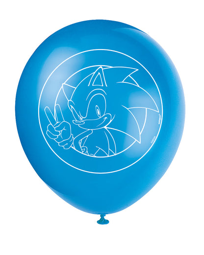 Sonic the Hedgehog 12″ Latex Balloons by Unique from Instaballoons