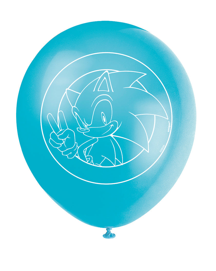 Sonic the Hedgehog 12″ Latex Balloons by Unique from Instaballoons