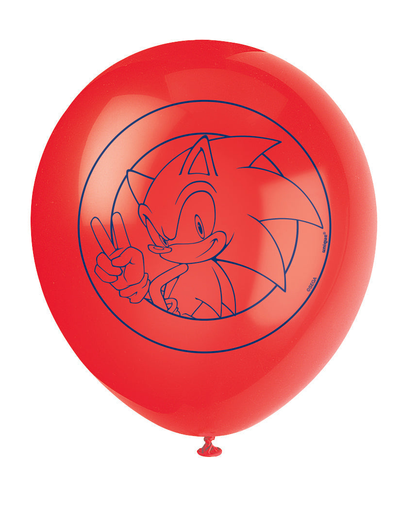 Sonic the Hedgehog 12″ Latex Balloons by Unique from Instaballoons